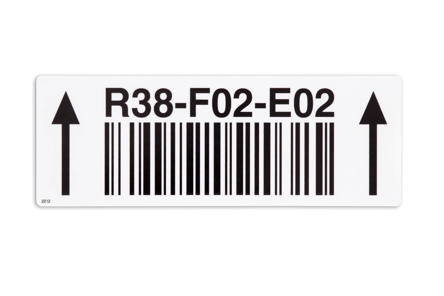 Das schnell und flexibel produzierte Barcode-Etikett in weiß