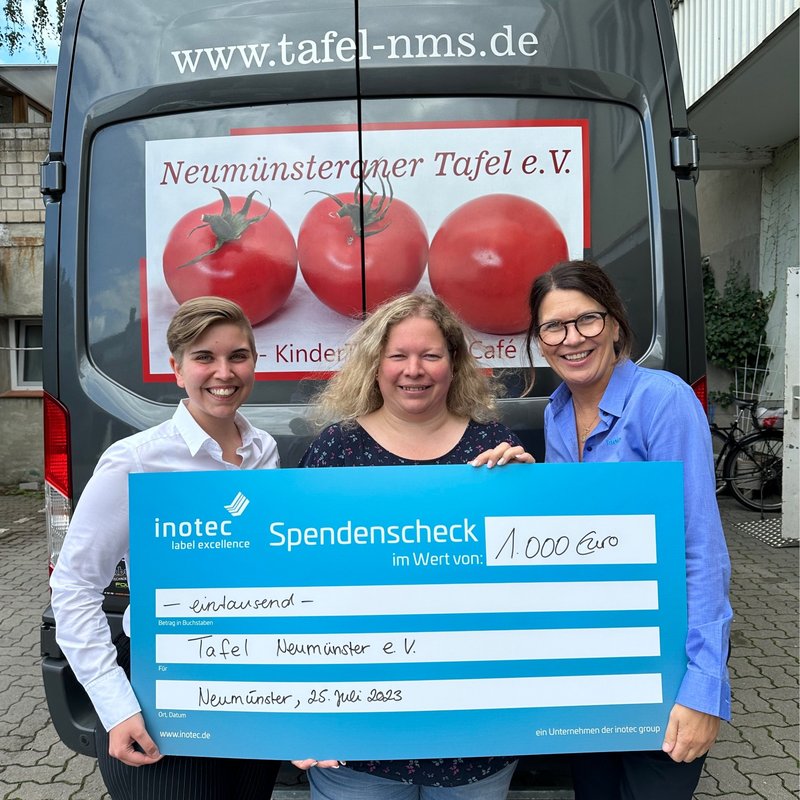 inotec spendet L&A Gewinn  inotec - label excellence