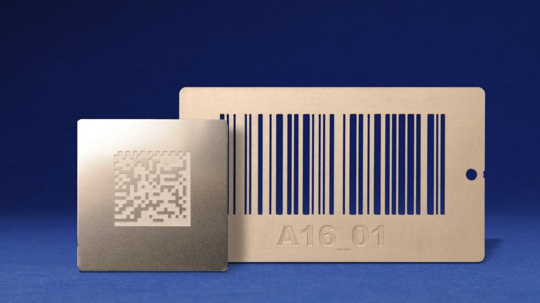 inotec Photo Barcode Metall-Etikett