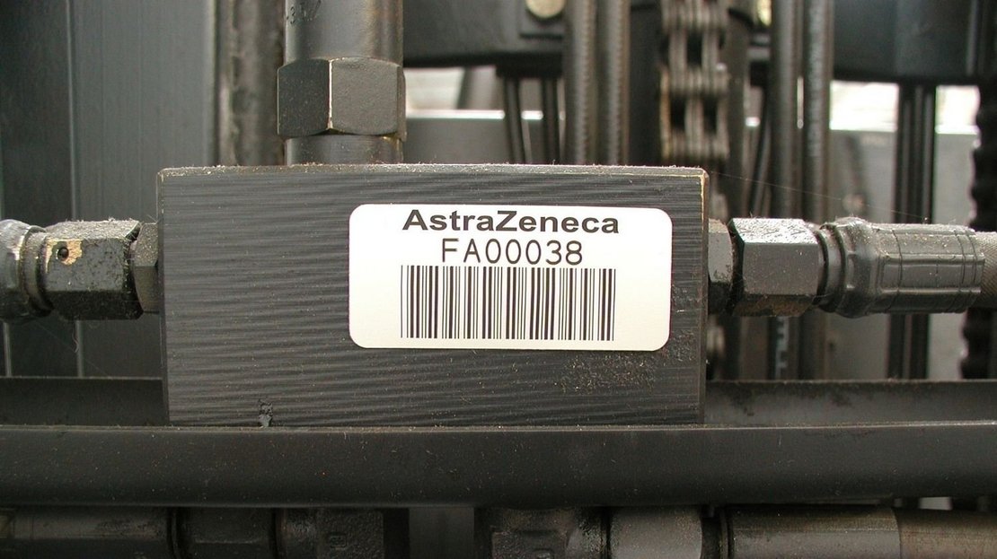 inotec Photo of Barcode industrielle Kenzeichnung Anlagen Astra Zeneca