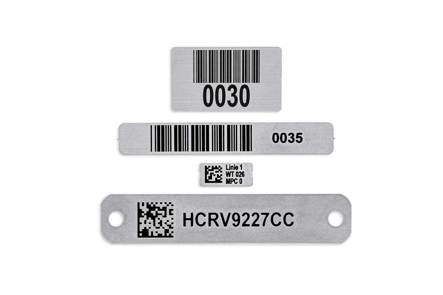 Bild von inotec etched label Etiketten aus Stahl